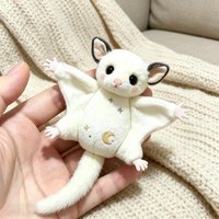 Cute Sugar Glider Plush Keychain Soft Flying Squirrel Bag Charm Stuffed Animal Pendant Bag Accessories for Women Girls Gifts