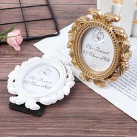 Floral Photo Frame Elliptical Picture Frame Small Baroque Photo Holder Desktop Picture Frame Wedding Decor Wedding Gift 3 Colors