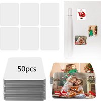 50pc Sublimation Blank Refrigerator Magnets Personalized Fridge Magnet Sublimation Blanks Products for Kitchen Office Decorative