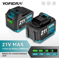 YOFIDRA 3.0Ah 4.0Ah Rechargeable Lithium Ion Battery Lithium Ion Battery Li-ion Battery for Electric Wrench Chainsaw Power Tool
