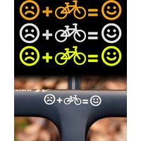 AliExpress NONE 3pcs/1Sheet Cycling Makes Me Happy Bicycle Stickers Waterproof Bike Frame Handlebar Top Tube Universal Vinyl Decals Accessories