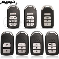 jingyuqin 2/3/4/6 Buttons Remote Smart Key Shell Fob For Honda City Jazz XRV Venzel HRV Key Case Uncut Blade Replacement