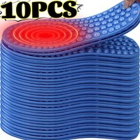 5D Acupressure Shoe Insoles PU Massage Inserts Reflexology Acupoint Pad Fatigue Relief Blood Circulation Work Boots Standing Men