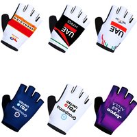 AliExpress EFAPEL FDJ Tour De 2026 UAE Team Sports Cycling Gloves Half Finger Road Bike Gloves Running Fitness Gym Riding Bicycle Gloves