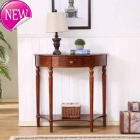 European-style Solid Wood Console Table with Drawer Porch Table Hallway Wall Side Table Cabinet Small Decoration Table