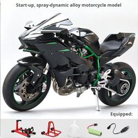 Spray 1:6 Kawasaki Racing Ninja 500 H2R Motorcycle Simulation Sound Light Fast And Furious Collection Modle car boys Gift