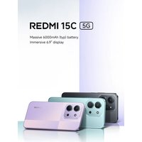 Redmi 15C 5G 4+128GB Global Version 120Hz 6.9“ Dot Drop Display 6nm MediaTek Dimensity 6300 processor 50MP Camera 6000mAh 33W