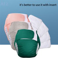 Adult Suede Cloth Diaper Waterproof Washable Pants Leakage Adjustable Incontinence Cotton Underwear Diaper Pants Men Women New