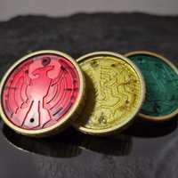 Original Full Series10 Styles Sequence Kamen Rider Chip-less Homemade Large Mop Coin Ete Eternal Bird