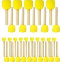 30Pcs Round Sponge Brushes for Painting (5 Sizes), Paint Sponges for Acrylic Painting, Stencil Painting Tools for Kids, Foam Pai