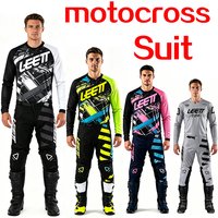 NOWY zestaw odzieży motocyklowej LEETT MOTO 2026: koszulka i spodnie enduro motocross, odzież motocyklowa, kombinezon wyścigowy MTB, sprzęt off-roadowy.
