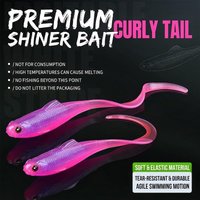 Curly Tail Grub Soft Plastic Lures for Bass, Trout & Panfish, Finesse Ribbon Tail Swimbait for Freshwater Fishing