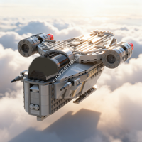 490pcs MOC Star Battle Retro Razor Crest Model Building Blocks Toy Architecture Assemble DIY Creative Festival Gift Education