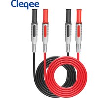 Cleqee P1032 2PCS Dual 4mm Safety Banana Plug Test Leads Straight Plug Cable Soft PVC Multimeter Cable 1M Wire 1000V