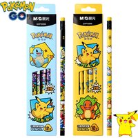 12pcs/set Pikachu Anime Pencil 2B/HB Pencil Cartoon Student Stationery School Supplies Pencils Pikachu Figure Kids Gifts