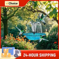Solar Cascade Hanging Bird Bath Fountain Wildlife Feeder Solar Powered Birdbath with Water Pump for Outdoor Garden Decor