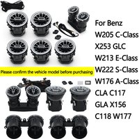 For Mercedes-Benz Accessories W205 GLC X253 W213 W222 W176 C117 X156 CLA GLA C118 W177 LED Turbine Nozzle Air Vent Ambient Light