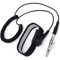 Black Adjustable Anti Static Bracelet Electrostatic ESD Discharge Cable Mrict Band Stran Hand Grounding