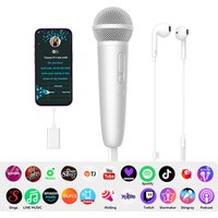 Sing & Record microphone with Earphone Feedback, karaoke Mic Works with Spotify, Smule, YouTube,Apple Music, TJ karaoke,Stingray