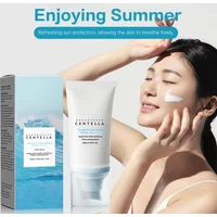 2/1pcs SPF50+ Sunscreen Cream with Centella - Strong UV Protection, Water-Based Sunblock, Moisturizing Body & Face Skin Care.