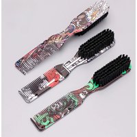 Double-sided Comb Oil Head Comb Brush Hair Beard Shape Dual Use Combs Professional Barber Broken Hair Cleaning Brush Accessories
