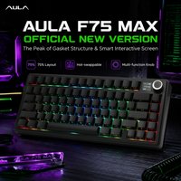 AULA F75 Max/F75 Mechanical Keyboard Custom 75% Layout RGB Backlight Wireless Bluetooth Gaming Keyboard With Screen And Knob