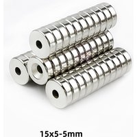 15x5-5mm N35 Countersunk Hole Neodymium Magnet Heavy Duty Screw Fixing Magnet for DIY 15*5-5