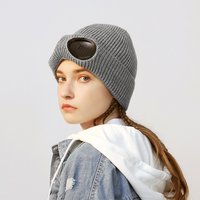 Panama Caps Men's and Women's Knitted Wool Pullover student Cold Hat Pilot Glasses Plush Caps Fashion Outdoor Warmth Cap H148