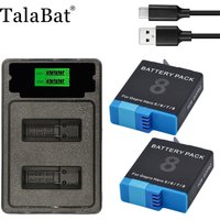 1800mah Kamera Batterie für Gopro Held 8 Held 7 Held 6 Held 5 Batterien schwarz für Gopro 8 7 6 5 ahdbt801 Zubehör Ladegerät