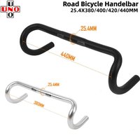 UNO CR21 Road Bicycle Handelbar BMX Folding Bike Bent Bar Handelbar Diameter 26MM Compatible 25.4MM Long 380/400/420/440MM
