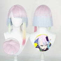 Anime Cyberpunk Edgerunners Lucy Cosplay Wig Anime Cyberpunk Edgerunners Cos Lucyna Kushinada Cosplay Multicolor Hair
