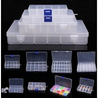 10/15/24/36 Grids Plastic Organizer Box Storage Container Jewelry Box With Adjustable Dividers For Beads Arts DIY Crafts Storage