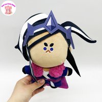 Cookie Kingdom Dark Cacao Cookie Kawaii Anime Cosplay Cotton Doll Cute Funny Face Soft Plushies Toy Game Figures Fans Gift