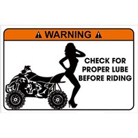 AliExpress NONE Y425# Car Styling Glossy Vinyl Sticker Funny Warning Sticker Quad ATV Bike Joke Gift Waterproof Car Sticker