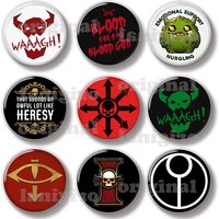 44MM Heresy WAAAGH! 40k War Game Pin Soft Button Jewelry Creative Badge Cartoon Brooch Lapel Pin Bag Backpack Hat Decoration