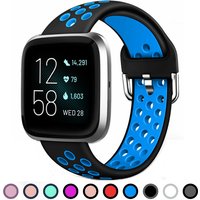 Silikon-Uhrenarmband für Fitbit Versa 2/Fitbit Versa/Versa Lite/Versa Special Edition, atmungsaktives Sport-Ersatzuhrenarmband