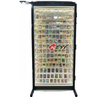 custom.Games Hobby Station Display Rack Trading Card Games Floor Stand with Metal Frame Adjustable Rails Display and Cases