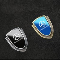 Metal Car Side Fender Body Sticker Shield Badge For Mercedes benz E GLK CLS A W204 W213 W221 ML ABR Apple Tree c200 Accessories
