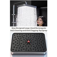 14 Inch new High Pressure Top Spray Rain Shower Head Larger Flow Supercharge Rainfall Showerhead 360° Swivel Water Saving
