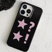 Korean INS Pink Star Question Mark Phone Case For iPhone 17 Air 16 Pro Max 15 14 Plus 13 12 11 Shockproof Silicone Back Cover