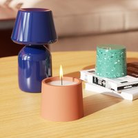 Nicole Minimalist Trapezoidal Candle Jar Silicone Molds for Jesmonite Handmade Concrete Candle Vessel Making Mould