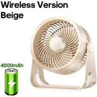 Cordless Electric Fan 3600mah Wireless Portable Air Circulator Fan Desktop Wall Ceiling Air Cooling Cooler Quiet Ventilator