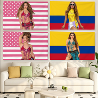Hot Signer S-Shakira Music flag For Living Room Home Dorm Decor Wall Outdoor Camping Party Banner Gifts