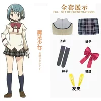 2026 Puella Magi Madoka Magica Anime Cosplay Costume Kaname Madoka Akemi Homura Miki Sayaka Tomoe Mami Sakura Kyouko school