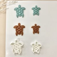 Embossed Turtle Polymer Clay Cutter Ocean Style Polymer Clay Mold Sea Turtle Shape Earrings Cutting Jewelry Molds Making Tools
