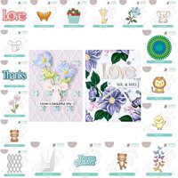 Always Love Thanks Circles Butterfly Cutting Die Scrapbook Diary Decoration Stencil Emboss Template DIY Greeting Card Handmade