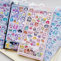 Creative Candy Ghost Rabbit Drop 3D Relief Stickers Scrapbooking Diy Diary Stationery Sticker Decor Cute Aesthetic Stickers