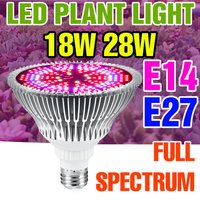 28W LED Plant Grow Light E27 Full Spectrum Indoor Vegetable Hydroponic Light AC85-265V For Greenhouse Tent Flower Fruit lighting