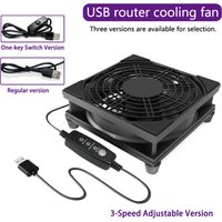 120mm 5V USB Router Cooling Fan 3 Versions: Regular / One-key Switch / 3-Speed Adjustable Silent Cooler for Router TV Box PC
