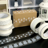 1/2 roll of Miffy Rabbit large tape sealing tape transparent bottom cute Miffy perimeter